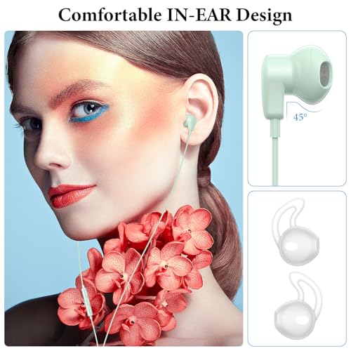 APETOO USB C Headphones for iPhone 17 16 15 Pro Max/iPad Air Earbuds Green