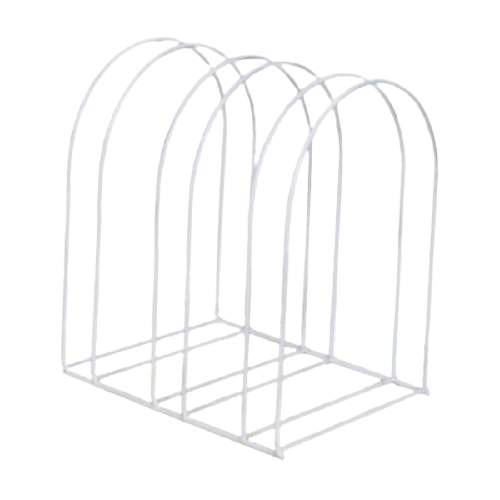 Pixzcsa White Elegant Cap Organizer Handles Multiple Hats, 20X17x23cm
