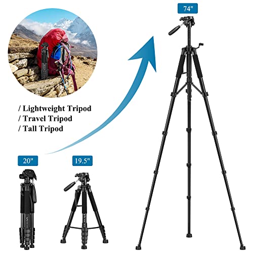 VICTIV 74-inch Camera Tripod