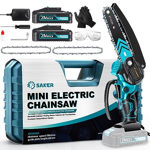Saker Mini Chainsaw,6 Inch Portable...