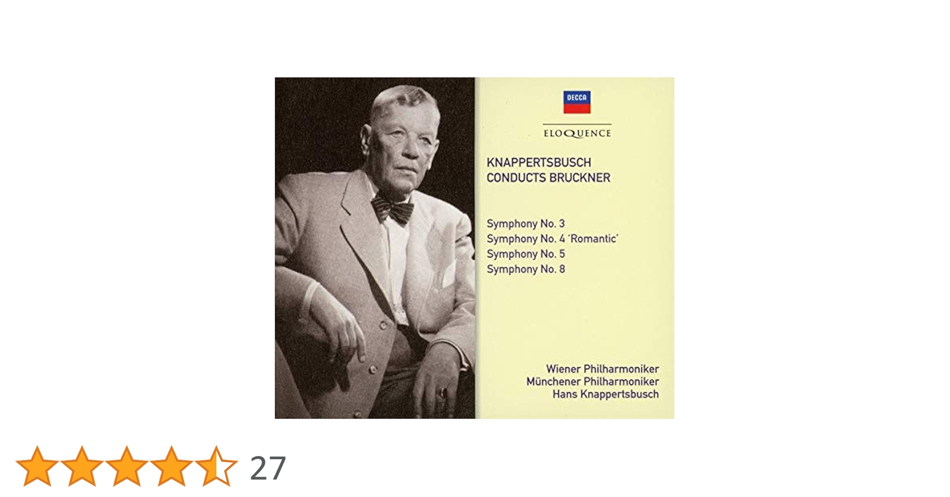 Amazon.co.jp: Hans Knappertsbusch: The Decca & Westminster