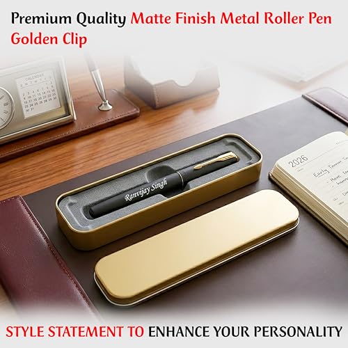 Image of SAVRI Personalized Premium Parker Roller Pen | Pen with Name | Ideal for Gifting | Elegant Gift Any Occasion - Corporate Gift - Customized Branded Parker pen Birthday & Gift