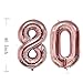 80th Birthday Decorations Party supplies-80th Birthday Balloons Rose Gold,80th Birthday Banner,Table Confetti Decorations,80th Birthday for Women,use Them as Props for Photos (Rose Gold 80)