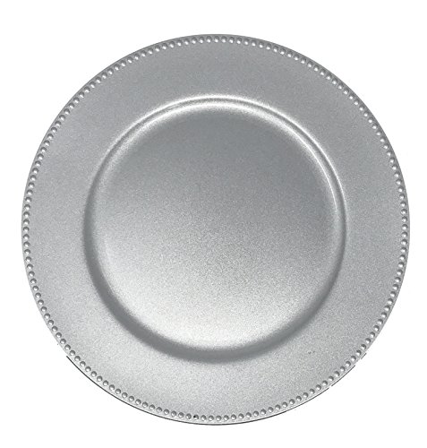 Set de 12 Platos Cargadores Premium, 13 pulgadas redondos plateados miniatura 1
