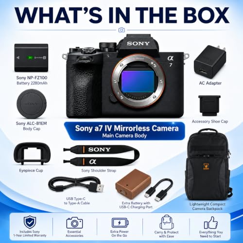 Sony Alpha a7 IV Full Frame Mirrorless Interchangeable Lens