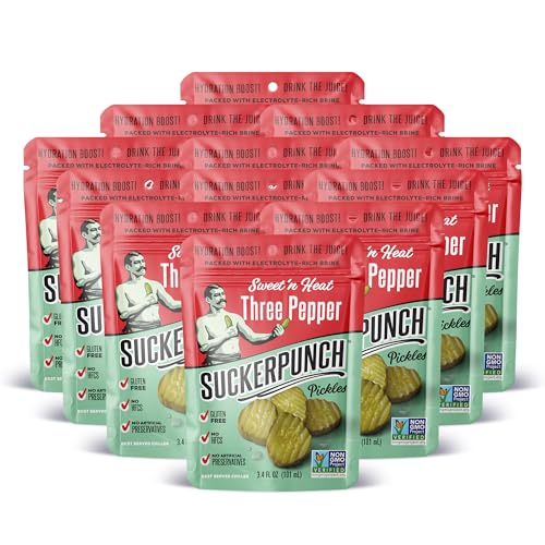 SuckerPunch Pickles in a Pouch, Gluten Free, Kosher, Sugar Free,