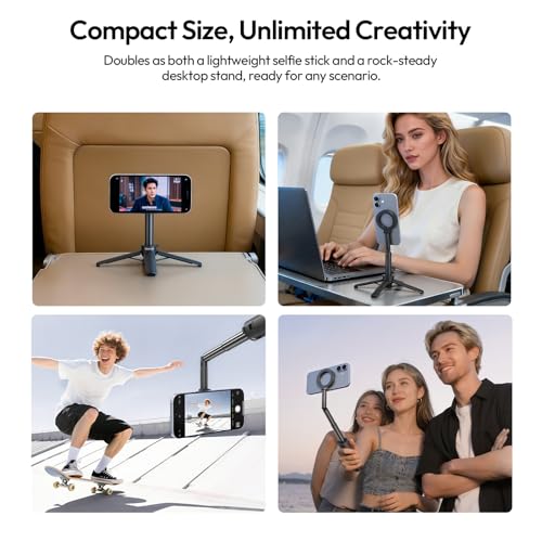 ULANZI MT71 Magnetic Mini Selfie Stick Tripod with 4-Leg Desktop Stand — view 2
