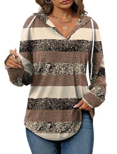 Image of Bofell Womens Fashion Tops Hoodies for Women Pullover Oversized Sweatshirts Long SLeeve Shirts Loose Fit