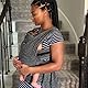 Boppy Comfyfit Evolution Babytrage, einfach zu tragen und verstellbar, ergonomische Babytrage für Mamas Vorderseite mit Kopf- und Nackenstütze, breite geknotete Gurte, verstellbare Armlöcher