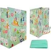 WRAPACK Gift Bags with Tissue Paper and Gift Tag, 9'' Medium and 13'' Large Sizes Gift Bags for A...