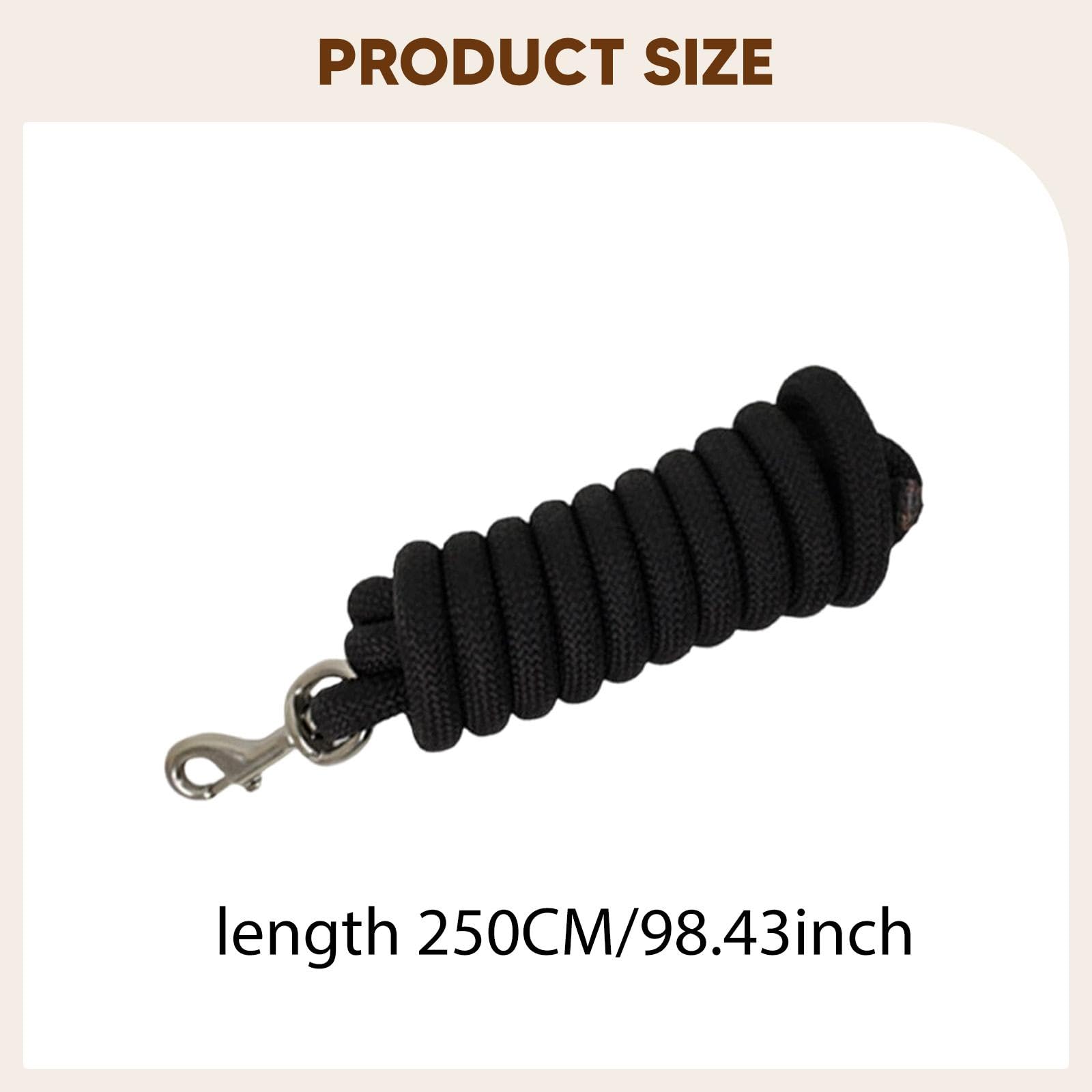 Longe pour Cheval, rênes Robustes pour l'entraînement, Longe de Performance pour Chevaux, Attache Rapide pour Licol pour Animaux de Compagnie