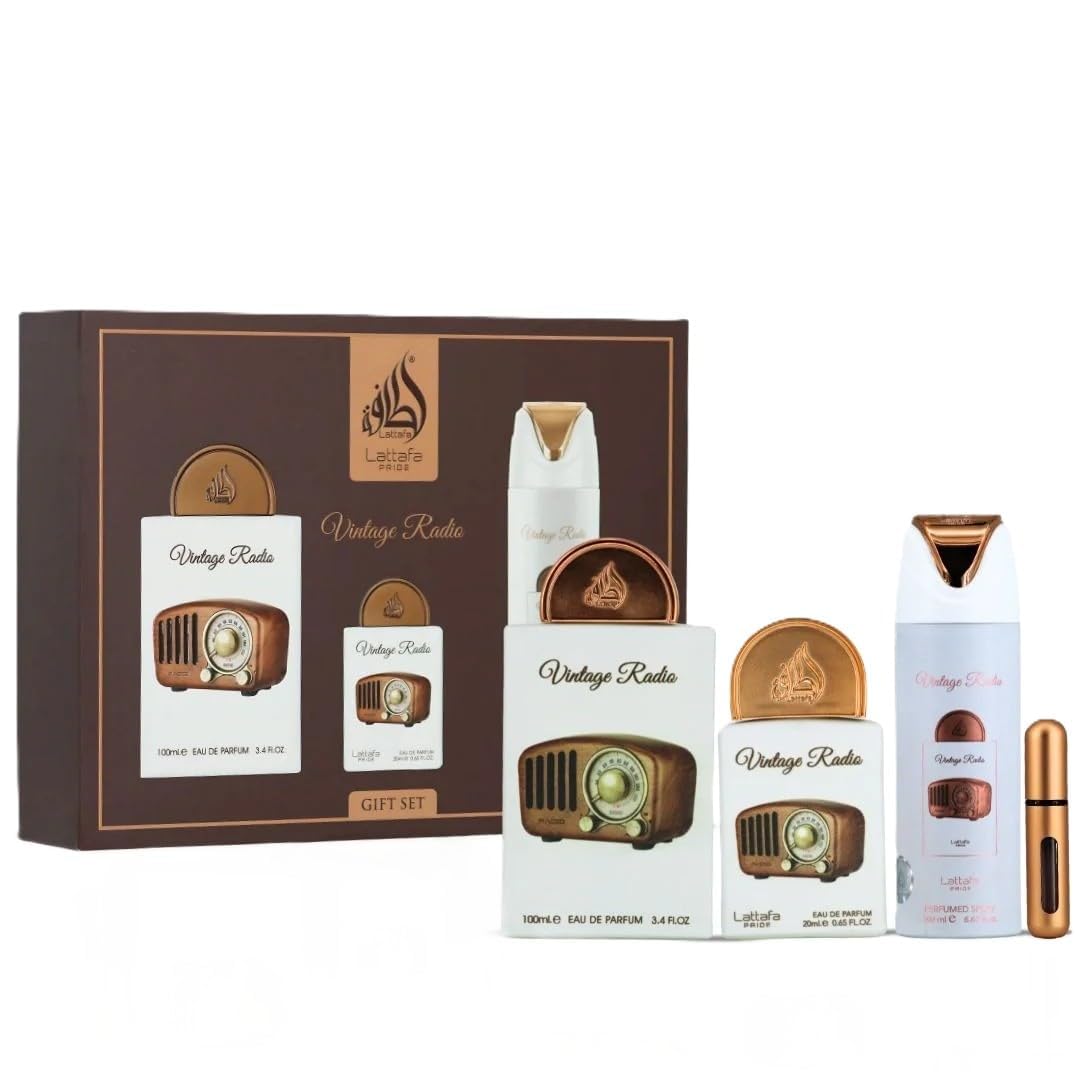 Amazon.com : Lattafa Pride Vintage Radio 3-Piece Gift Sets – Long