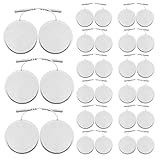 50 PCS TENS Gerät Elektroden Pads, 40x40mm TENS-EMS Elektroden-Pads, Wiederverwendbare Elektroden-Nachkaufset Pigtail Klebe-Elektroden mit 2mm Steckanschluss für TENS Geräte & EMS Trainer