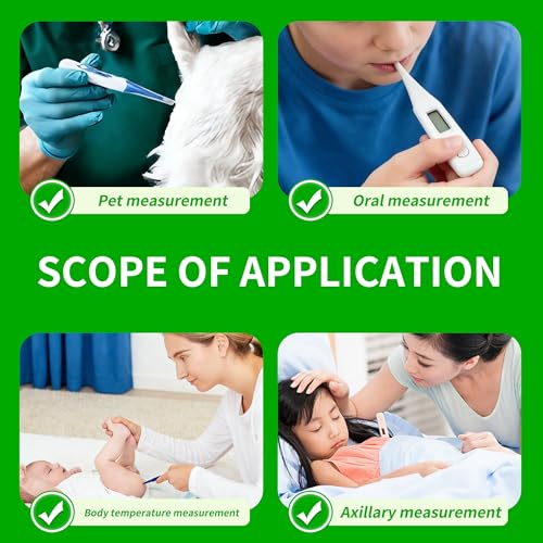 Digital Thermometer Probe Covers 200 Pack, Universal Disposable Thermometer Covers for Oral, Rectal & Underarm Use, Hygienic Thermometer Sleeves for Adults, Kids & Babies