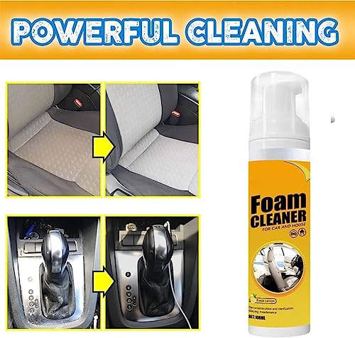 Aitiuchi Multipurpose Foam Cleaner Spray, Foam Cleaner For Car And House Lemon Flavor, All-Purpose Household Cleaners For Kitchen, Bathroom, Car（2Pcs*100Ml） #TOP6