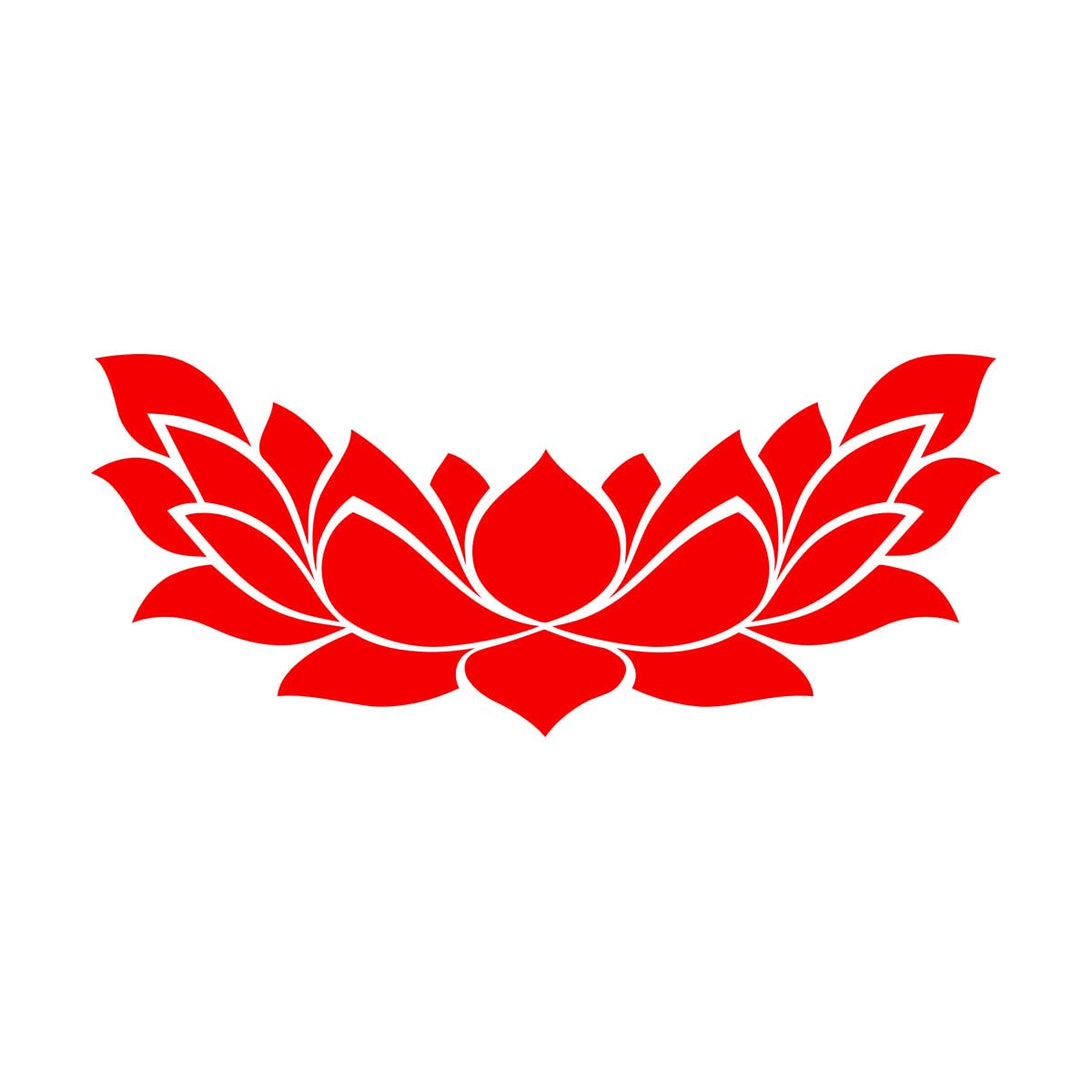 Wall Decals Paster Paper Lotus Flower Yoga Center Floral 63x137.7cm Easy Installation Extra Large red