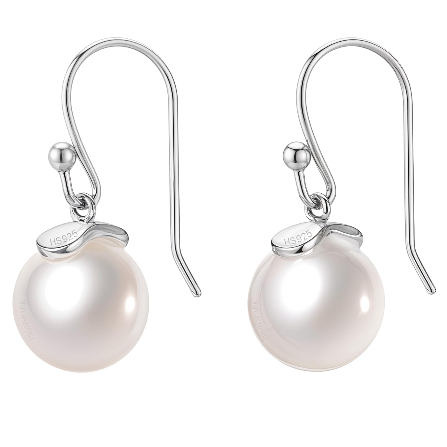 HIGHSPARK 925 Silver Hook Pearl Earrings for Women | 92.5 Sterling Silver & Brilliant Lustre Pearls | Lovely Gift - U Hook Pearl (B0D3QKLGG6) Amazon Price History, Amazon Price Tracker