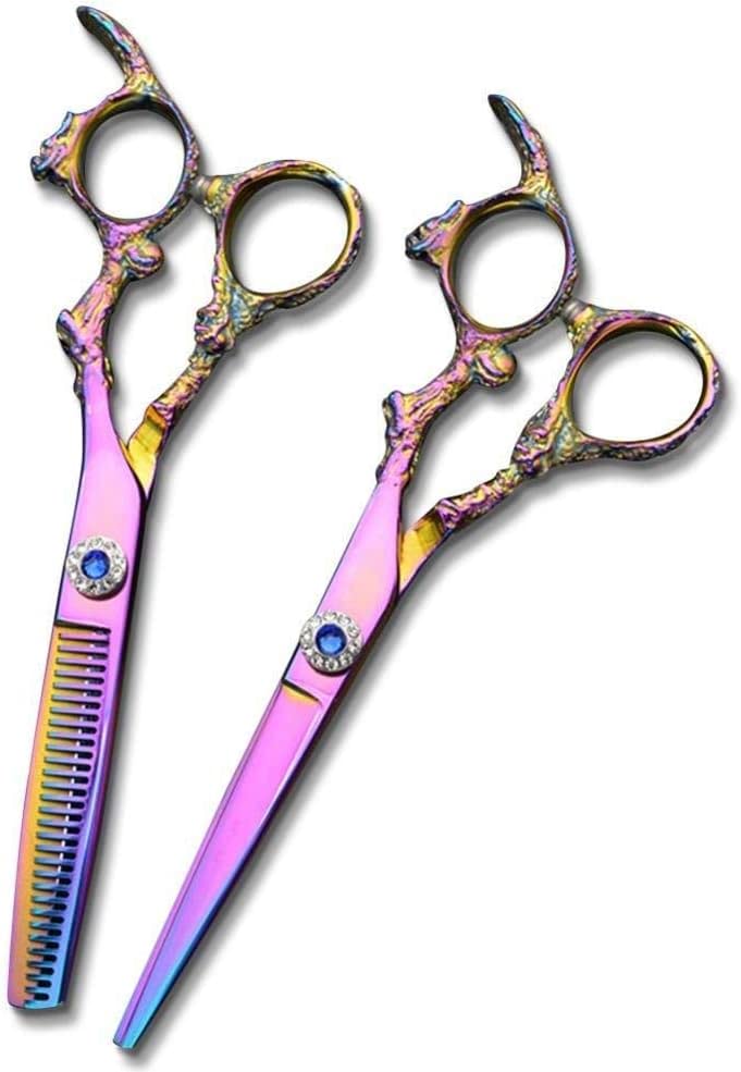 Ciseaux de coiffure éliminer les fourches avec le kit rose 15,2 cm