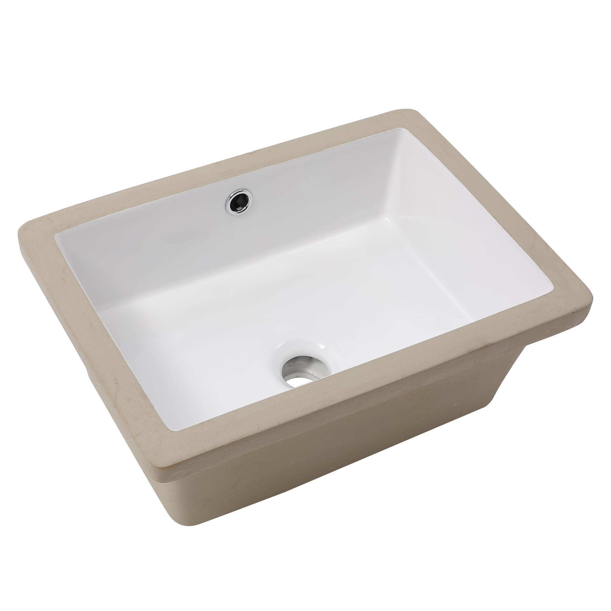 Logmey 17 Inch Undermount Bathroom Sink 17