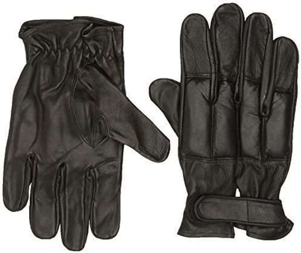 Black Leather Defender Gloves (Large)