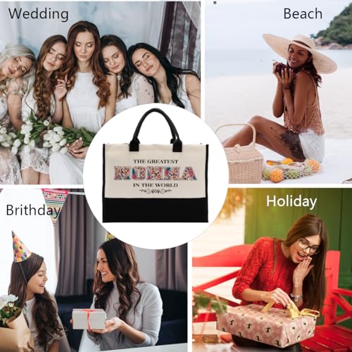 Image of Gkwa Canvas Tote Bag for Gifting, Women Cotton Canvas Bag, Reusable Shopping Bag