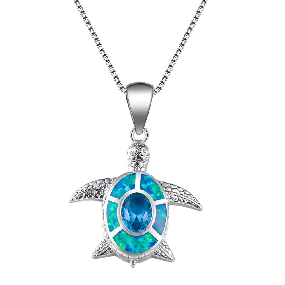 Collana di acquamarina milk e argento con cuore di corallo pendente