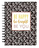 Fitlosophy fitspiration 'be bright be happy be you' Goal Tracker and Daily Gratitude Journal for Teens, 6'' x 8''