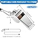Xgunion Whistle 3 Pack Metal Coach Referee Sports Whistles with Lanyard Coach Whistles for Adults Loud Crisp Sound Whistle for Coaches Referees Teachers Officials Adults and Kids