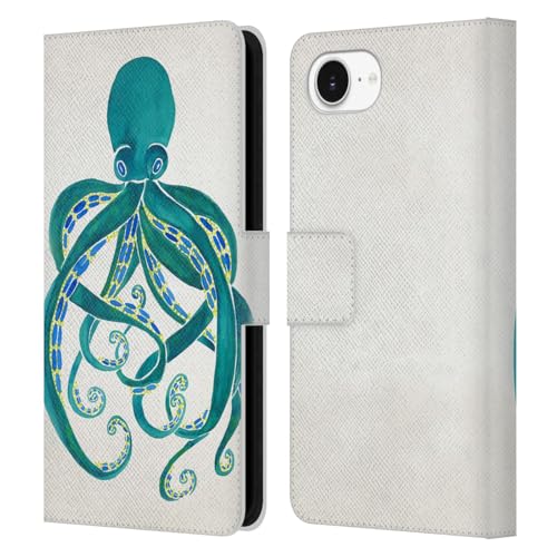 Étui portefeuille Cat Coquillette Poulpe en cuir pour iPhone 16e et 17e