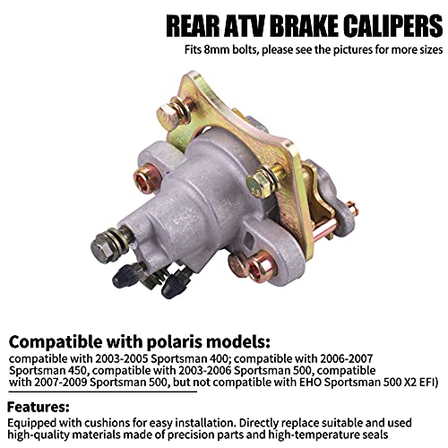 image for CNCMOTOK Rear Atv Brake Caliper Compatible with Polaris Sportsman 400 