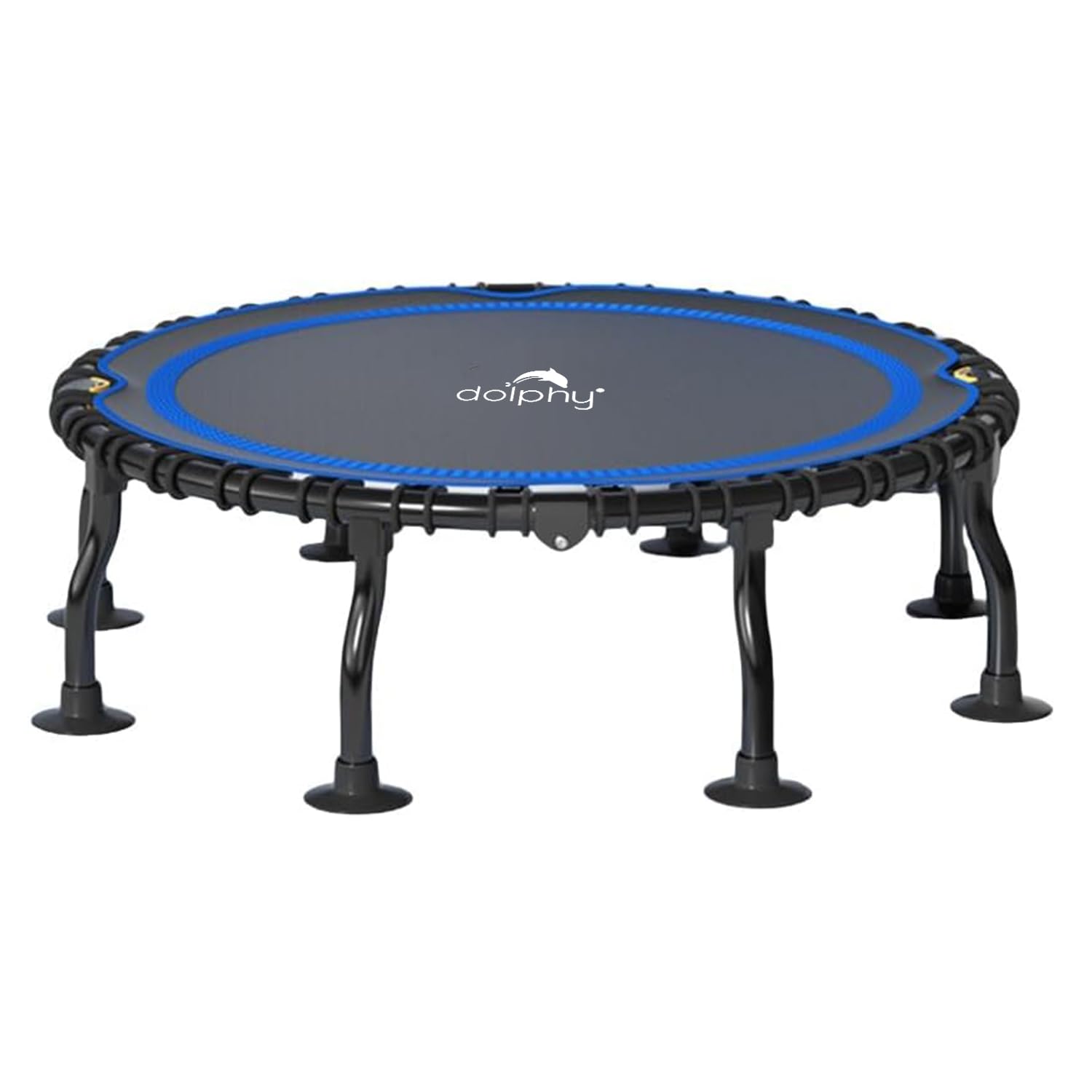 Dolphy 48" Foldable Trampoline Rebounder Exercise Jumping Cardio Trainer, Covered Bungee Rope System for Adults/Kids/Indoor/Outdoor/Garden/Yoga Workout Fitness - Max Limit 100 kg.-image-8