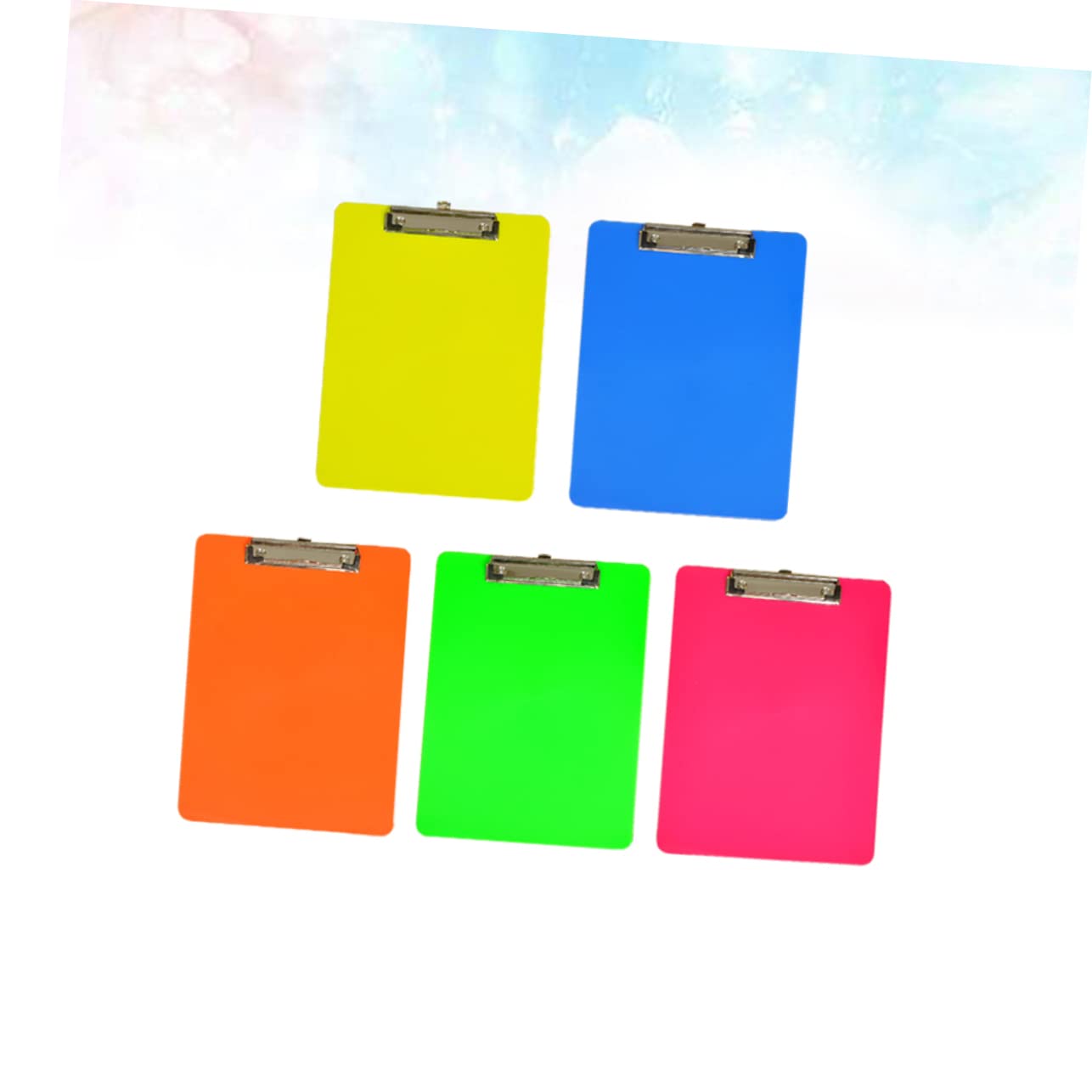 STOBOK 5pezzi Portablocco in Plastica Clip in Acciaio Portablocco Per Ufficio Profilato Antiossidante Superficie Liscia Bordi Arrotondati Per Studenti Impiegati e Insegnanti