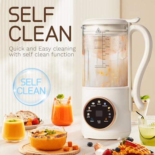 Sojamilch Hersteller, 1400ml Entsafter mit 12 Klingen, 8 Programme, One Touch-Steuerung, BPA-frei Durchsichtiges Krug, Hafermilch Maschine für Nüsse Sojabohnen Getreide – Bild 5