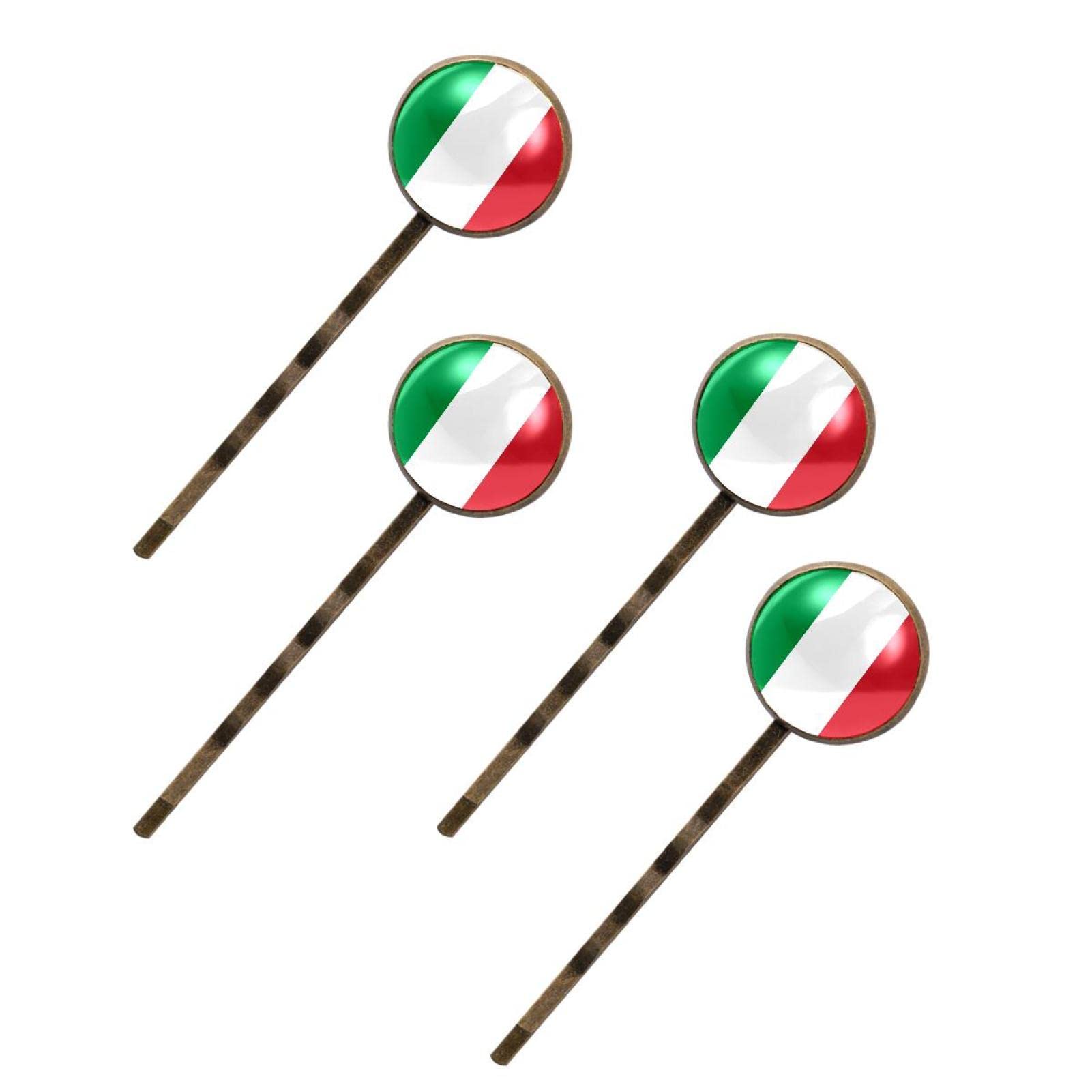 Pinces à cheveux élégantes motif drapeau italien faites main - 13