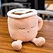 YMQKX 20-30 cm Cartone Animato Tazza di caffè Cuscino Latte farcito Cappuccino Giocattolo Divertente Cuscino per tè al Latte Fast Food Regali Carini per Bambini Ragazze 20 cm Rosa