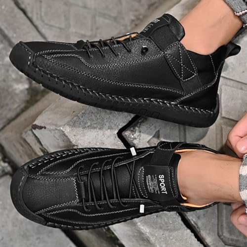 Image of Chukka Boots Mens Beck Shoes Adjustable Leather Shoes for Men Slip On Sneakers Mens Fashion Shoes Comfortable Handmade