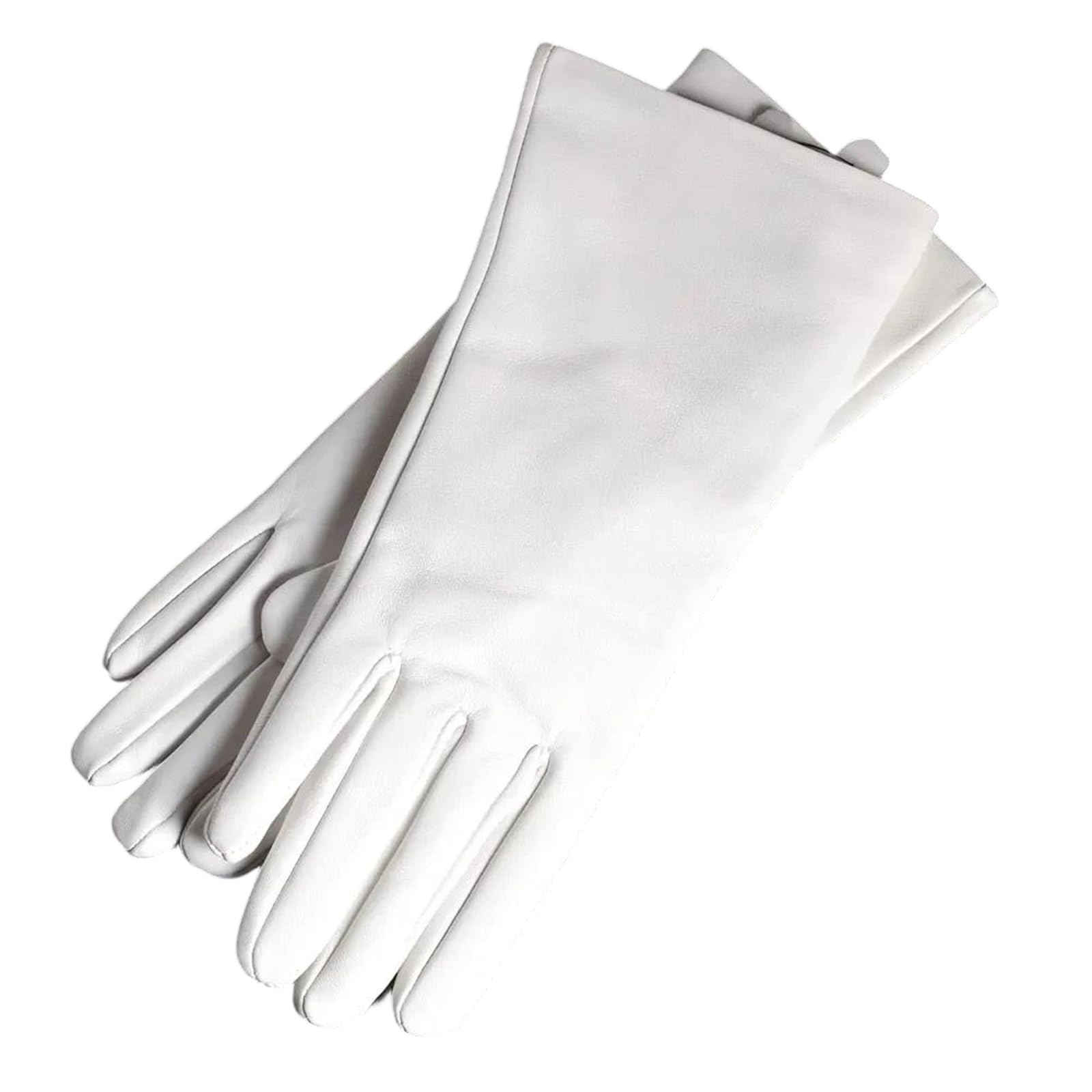 Guantes largos de piel auténtica para hombre, longitud al codo, sin forro, militares, para montar en motocicleta