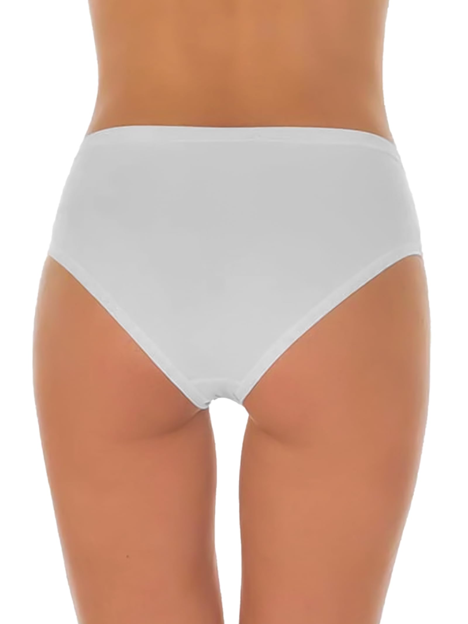 GARDA - 6 Slip Donna Vita Media, Slip Midi in Cotone Elasticizzato Art. 3902