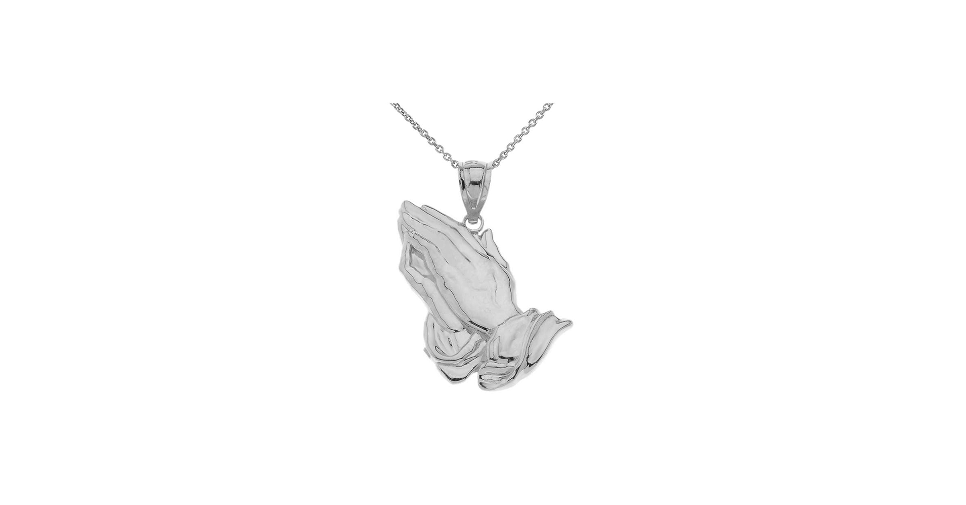 Amazon.com: .925 Sterling Silver Praying Hands 1 Pendant