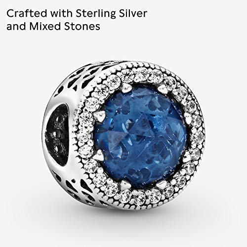 Pandora Sparkling Dark Blue Charm Bracelet Charm Moments Bracelets - Stunning Women's Jewelry - Gift for Women - Made with Sterling Silver & Cubic Zirconia3