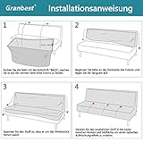 Granbest Waterproof Armless Futon Cover, High Stretch Futon Protection for Folding Sofa Bed, Non-Slip Sofa Cover without Armrest (Matcha Green) - Image 6