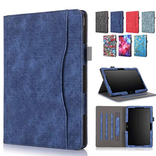 Duanr Lenovo TAB5 SoftBank 801LV/Lenovo Tab M10 10.1インチ 専用ケース カバー ハンドストラップ付き スタンド機能 カード収納 衝撃吸収 耐衝撃 タブレットケース