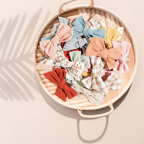 24 Pcs Baby Girls Hair Clips Set,Hair Bows Barrettes Handmade Accessories Alligator Clip For Babies Infant Toddlers Little Kids Teens #TOP5