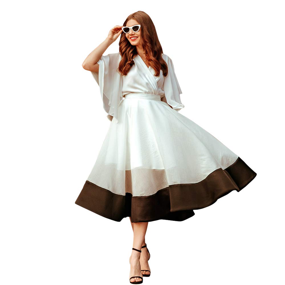 Chicwish Womens Swing In The Breeze Black And White Organza