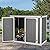 DWVO 4.7x2.5 FT Horizontal Resin Storage Shed Without Shelf, 35Cu.ft All Weather Outdoor Storage Shed with Hydraulic Struts, 3 Locks, Lockable to Floor for Garden Tools, Trash Cans, Gray
