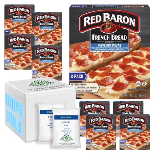 Salutem Vita - Red Baron Frozen Pizza French Bread Pepperoni, 10.8 oz - Pack of 10