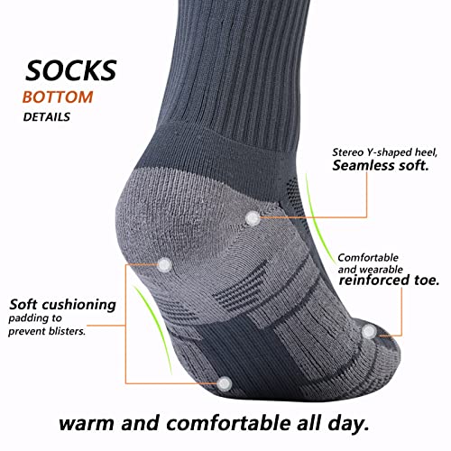 Athletic Hiking Socks for Mens and Womens Arch Support Compression With Cushion Moisture Wicking Crew Socks 3 Pairs3