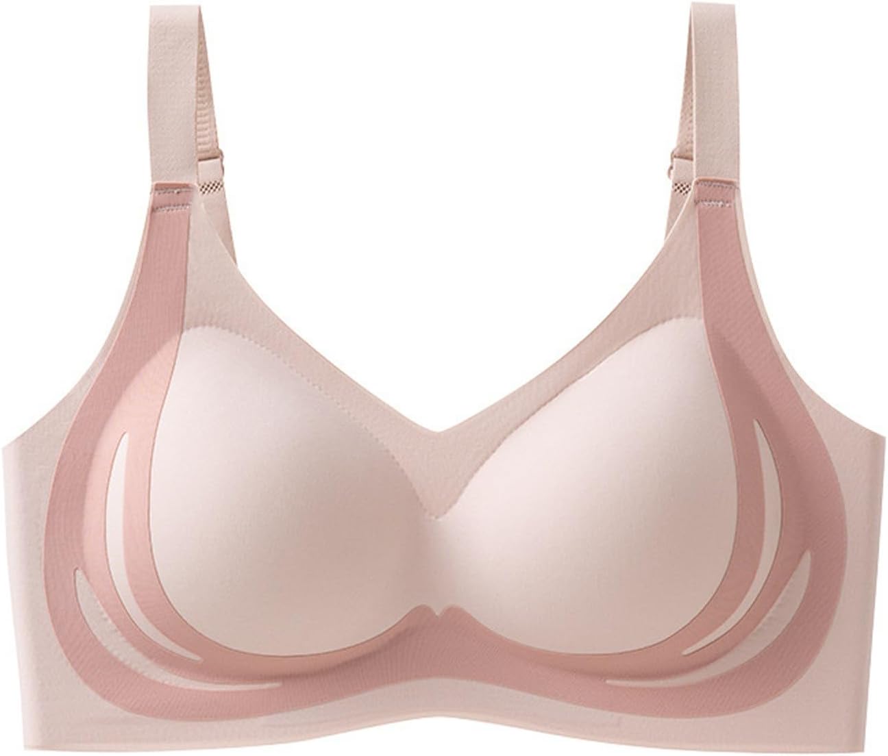 Womens Push Up Support Plus Size Ladies Non Wired Bra T Shirt Bra Comfort Seamless Workout