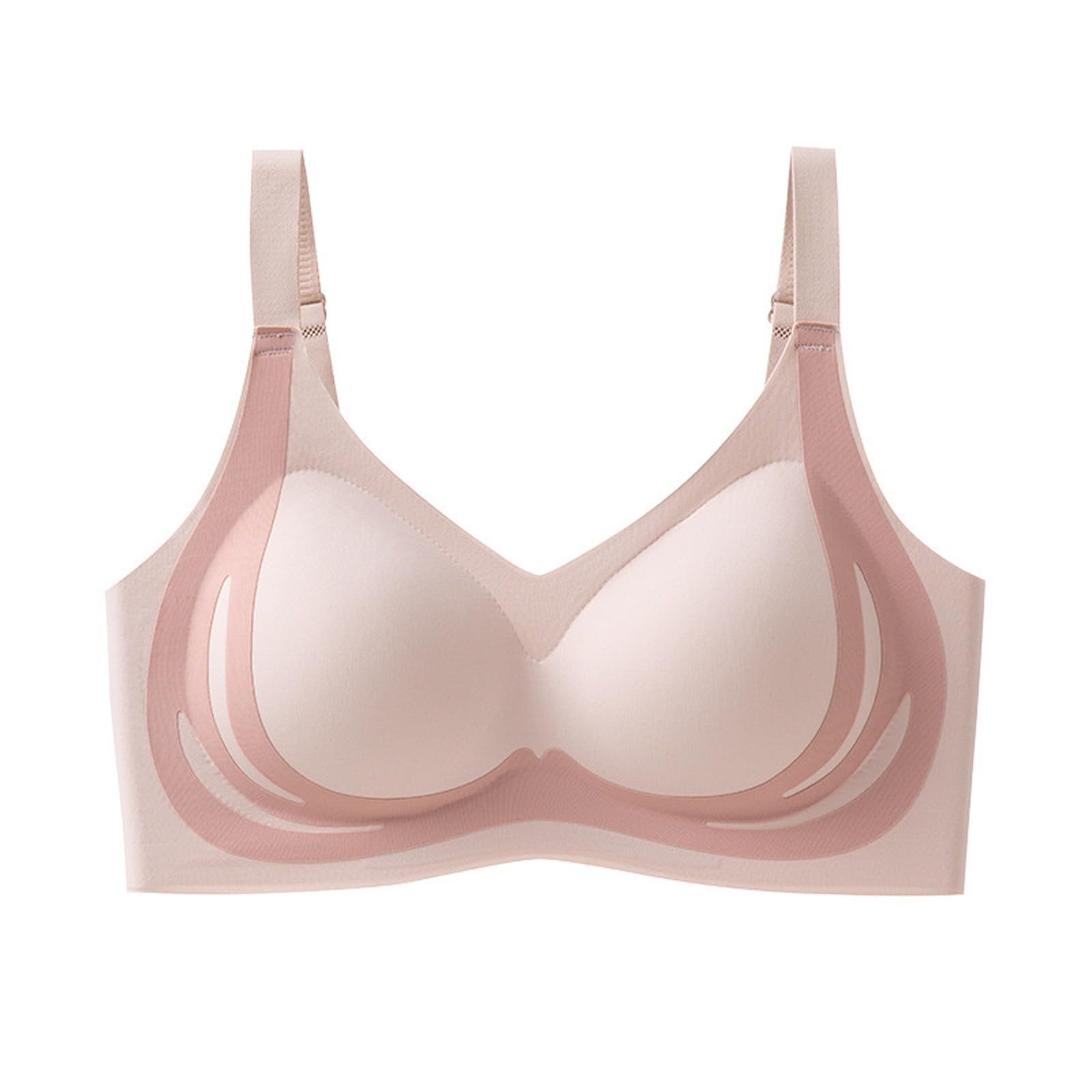 Womens Push Up Support Plus Size Ladies Non Wired Bra T Shirt Bra Comfort Seamless Workout