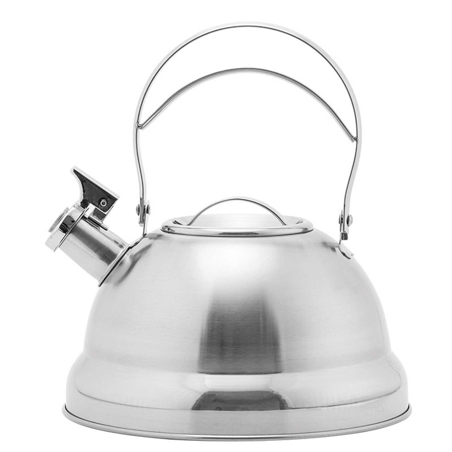 Hervidor silbante de acero inoxidable completo, hervidor de agua caliente, hervidor de cocina con placa de cocina, mango de acero, tetera de té para acampar, tetera para estufa de gas, cocina de induc